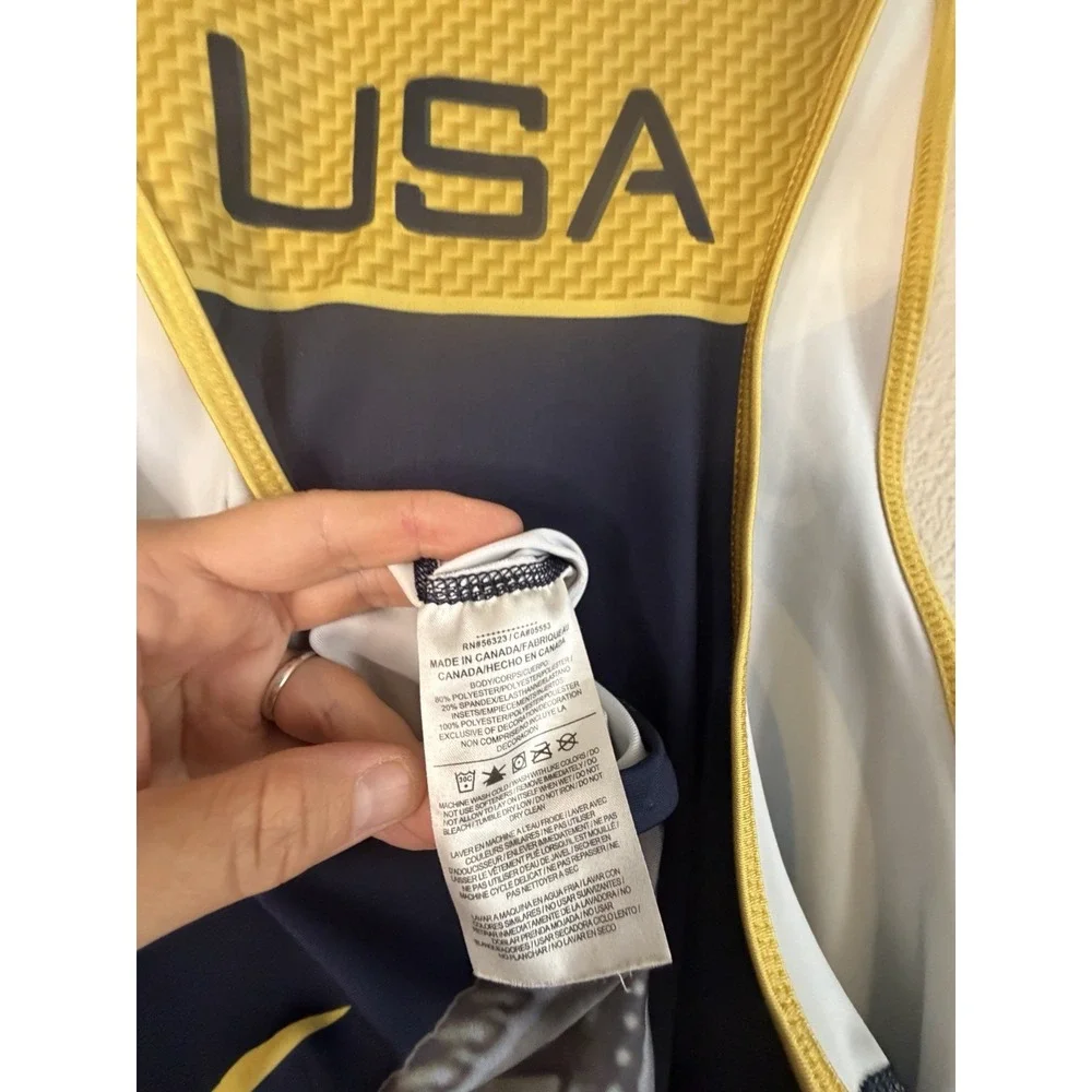 Nike CA USA Wrestling Singlet Women's XXL Navy Gold State Seal Fargo Team